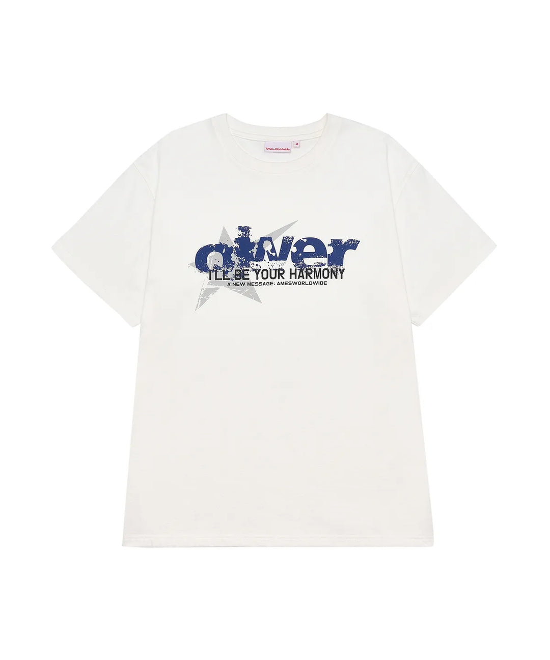 **QWER -Ames-Worldwide QWER VINTAGE STAR TEE WHITE