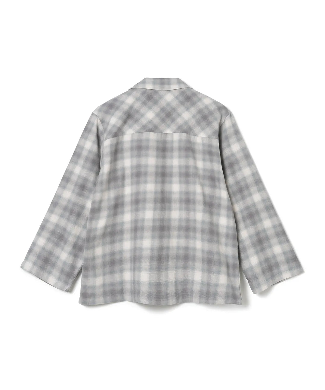 **QWER -Magenta Ombre checkered flare shirt [Green]
