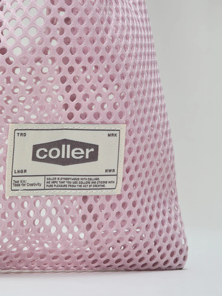 ** COLLER- COLLER Mesh Mini Tote Bag Shade Down pink
