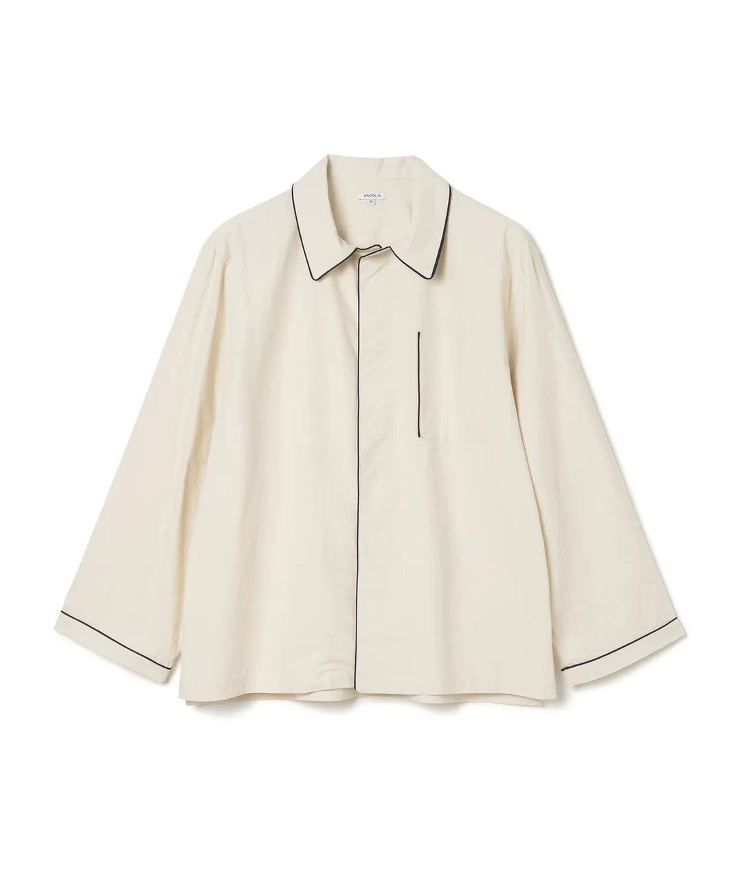 **QWER -Magenta Piping Flared Shirt [Lemon]
