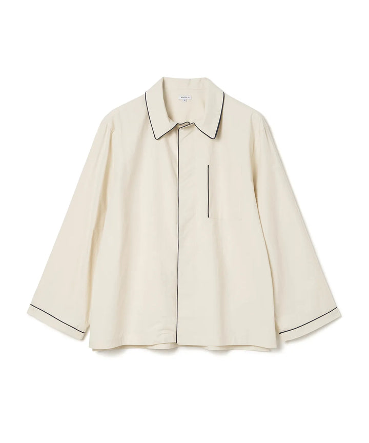 **QWER -Magenta Piping Flared Shirt [Lemon]