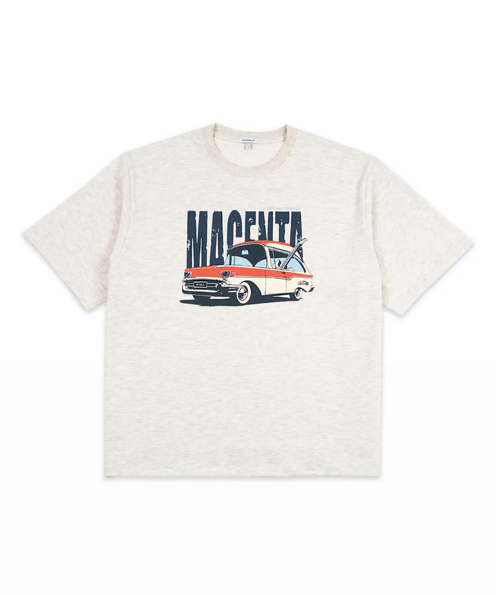 **QWER -Magenta Base Road Tour T-shirt (Oatmeal)