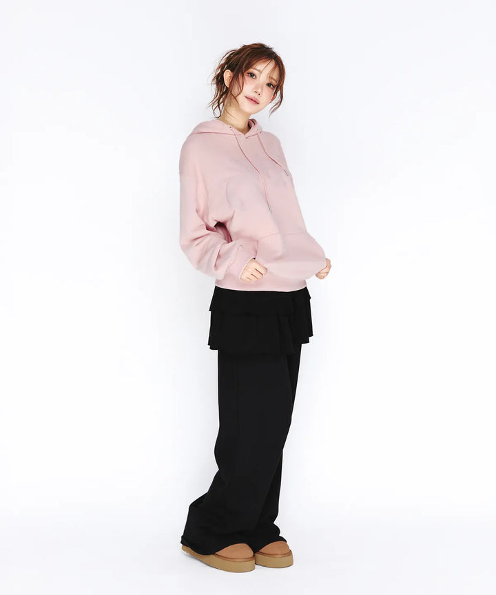 **QWER -Ames-Worldwide  QWER BIG TYPO HOODIE PINK
