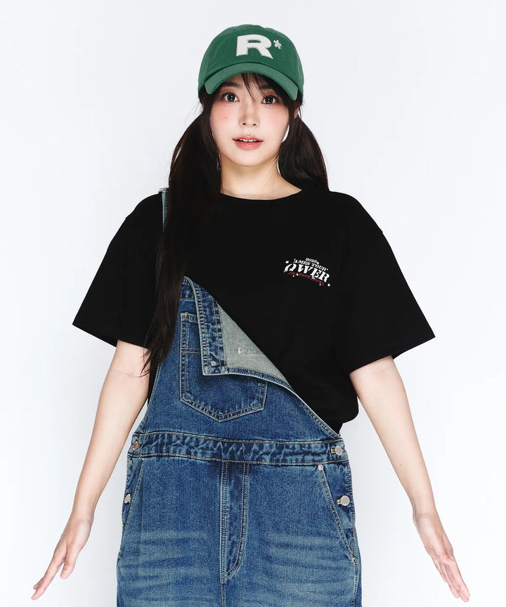 **QWER -Ames-Worldwide QWER WORLD TOUR TEE BLACK