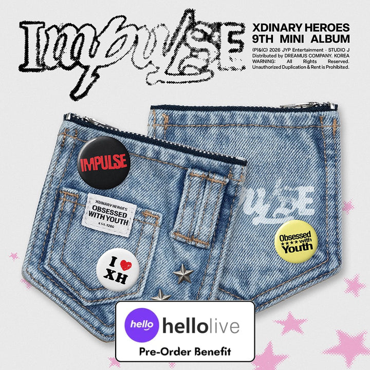 [Pre-Order] Xdinary Heroes - 9th Mini Album [IMPULSE] (DENIM POUCH Ver.) + Pre-Order Benefit (Choose Version)