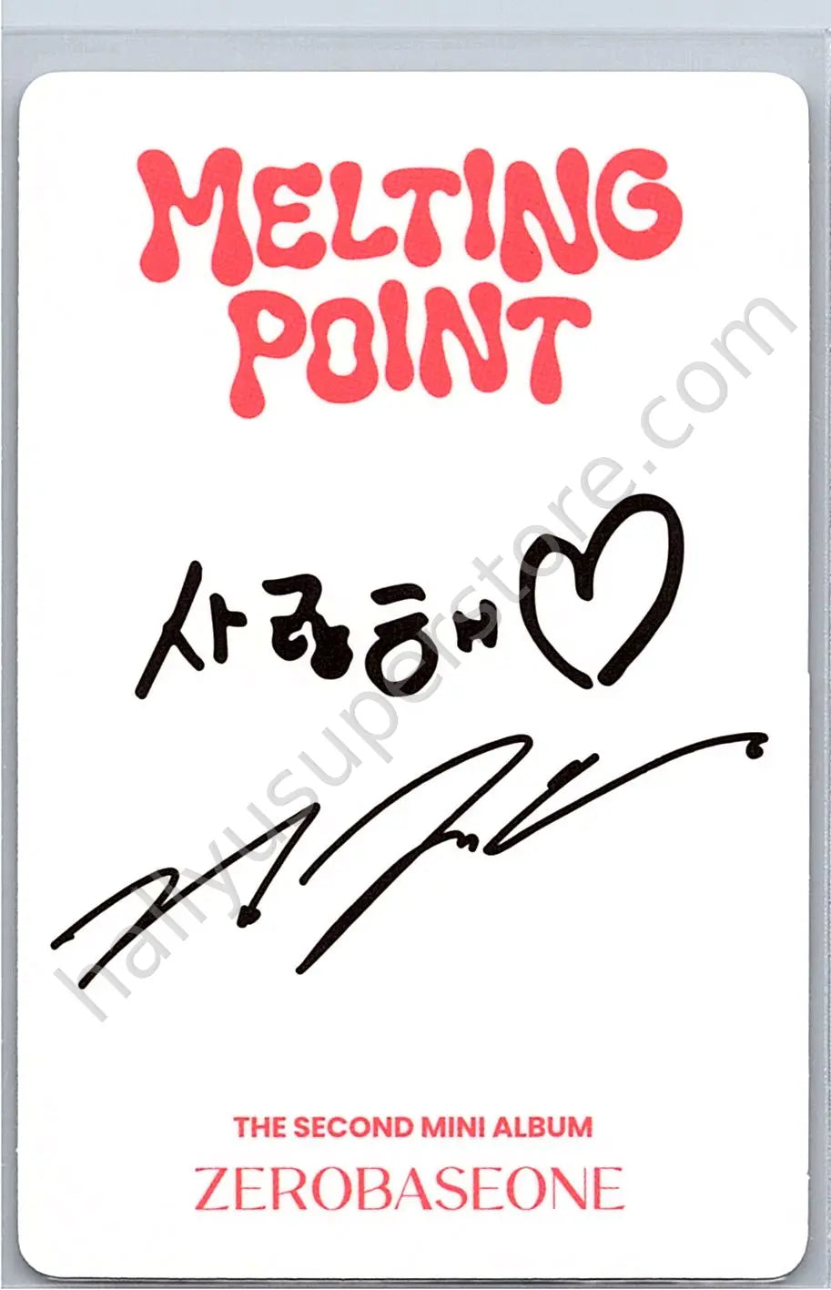 ZEROBASEONE - Jiwoong - Melting Point album photocard B version fairytale version