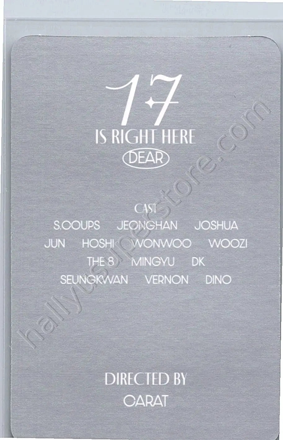 SEVENTEEN - Jeonghan - 17 IS RIGHT HERE album photocard dear version
