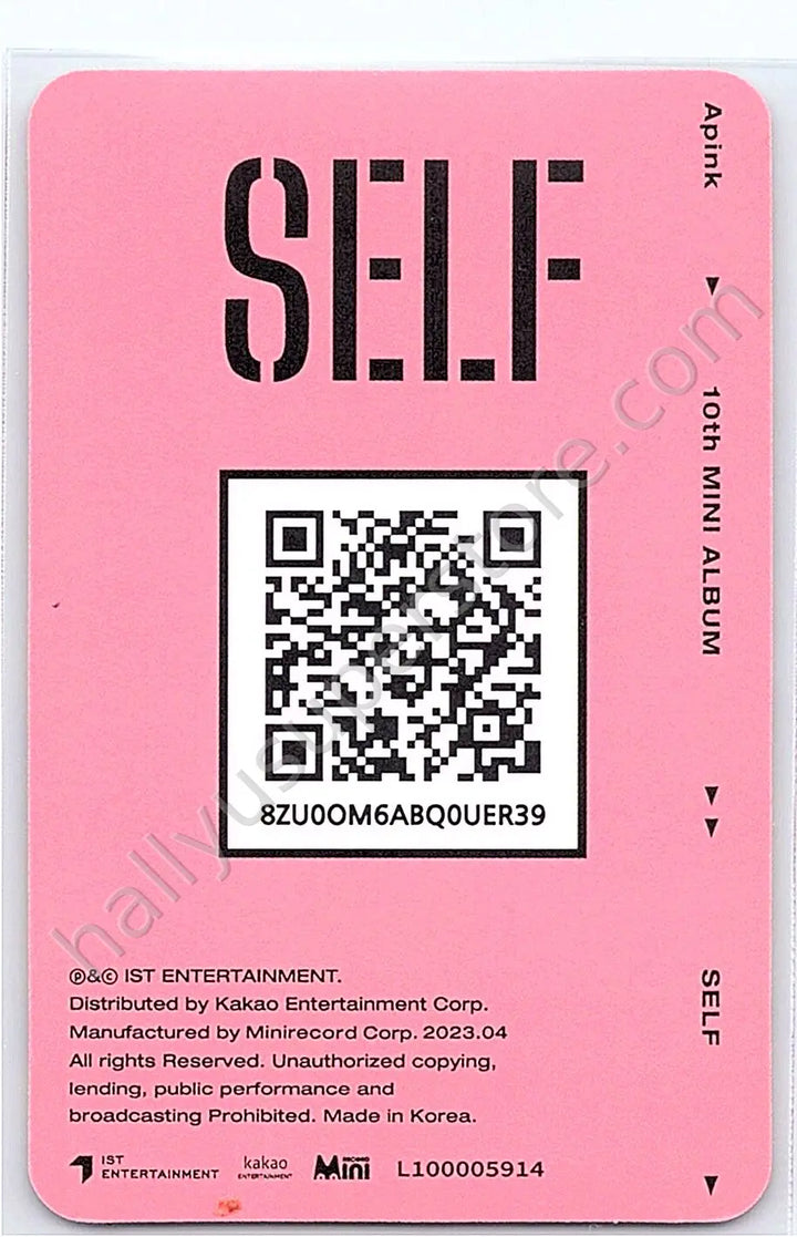 Apink - Bomi - Apink - Bomi - SELF Album soundwave lucky draw