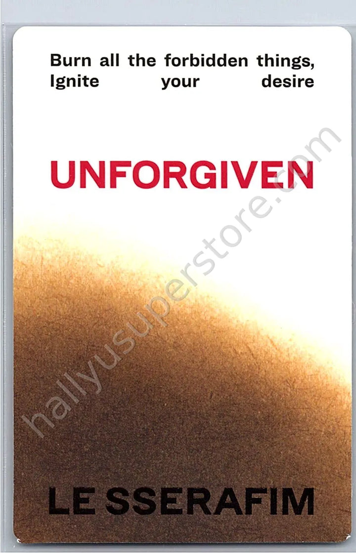 LE SSERAFIM - Huh Yunjin - UNFORGIVEN album photocard blazing green version compact version