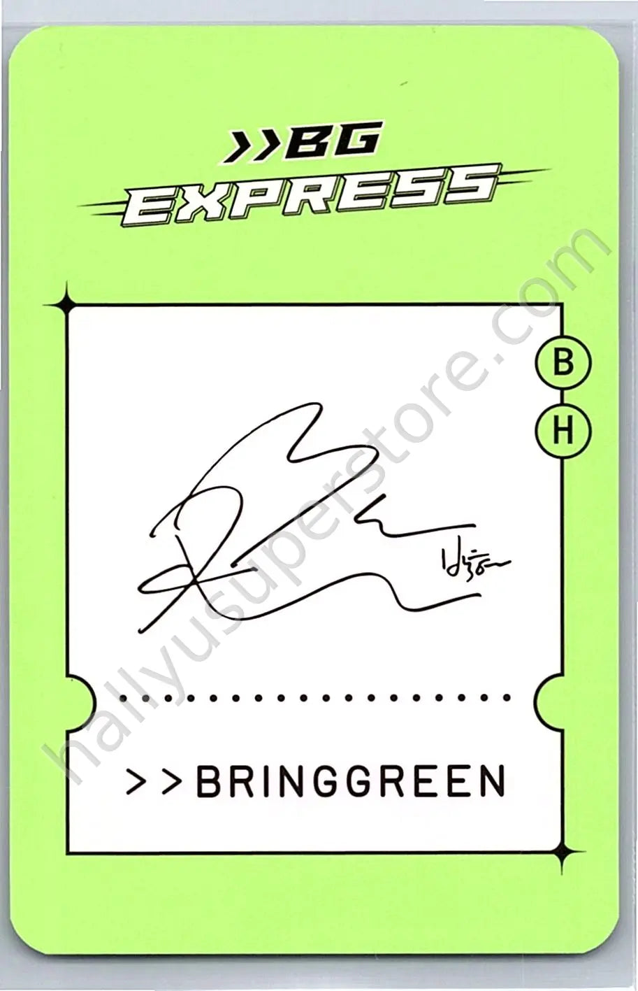 EXO - Baekhyun - BRING GREEN × BAEKHYUN  Event brand collaboration bring green purchase benefit photocard event