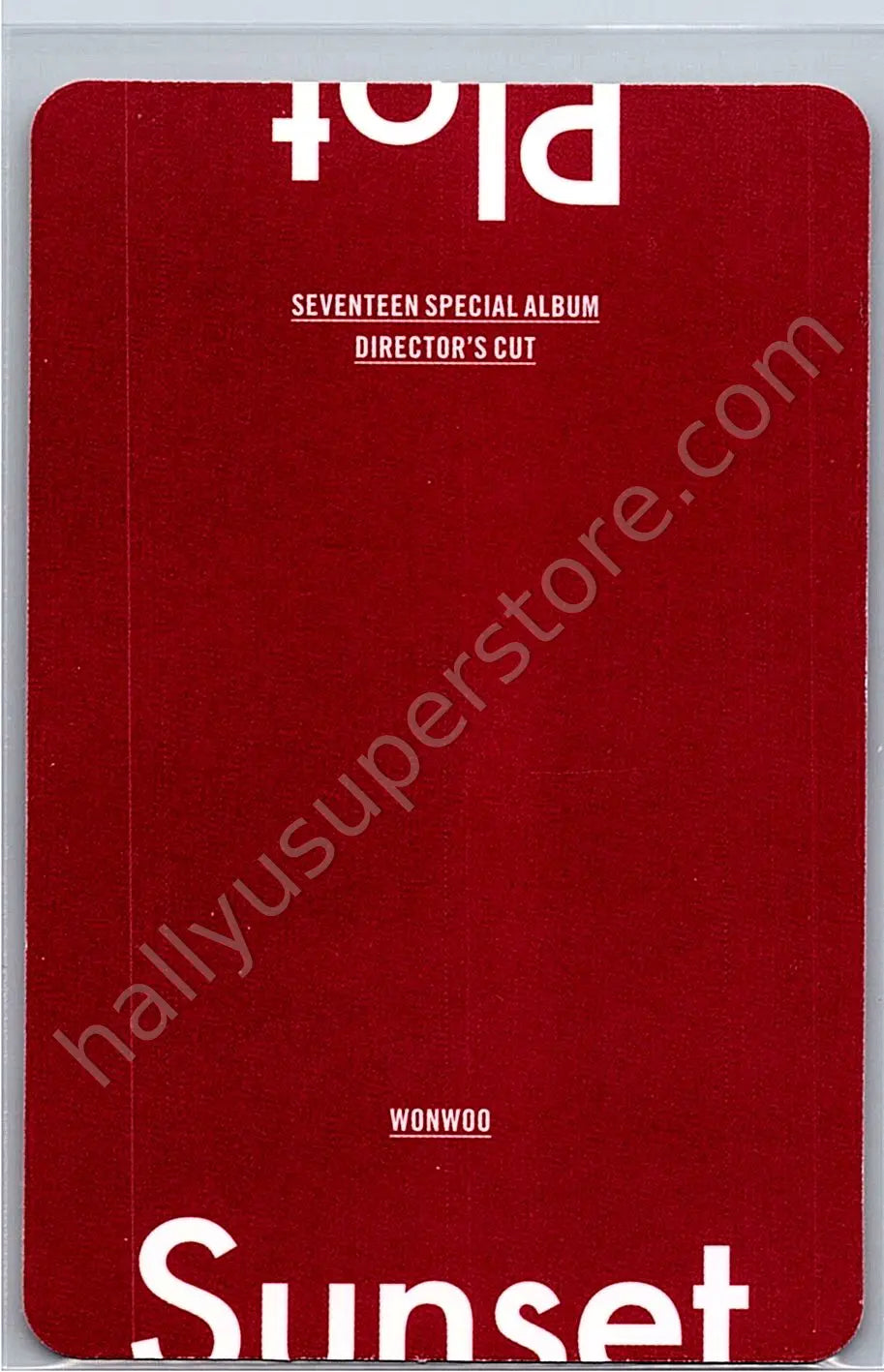 SEVENTEEN - Wonwoo - DIRECTOR'S CUT album photocard sunset version