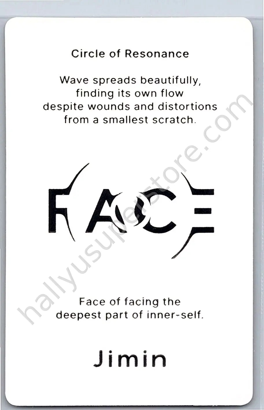 BTS - Jimin - BTS - Jimin - Face Album album photocard undefinable face ver.