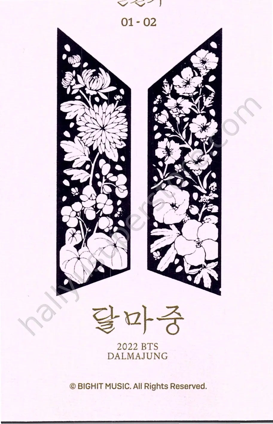 BTS - SUGA - Dalmajung 2022 1/2 mini photocard special version