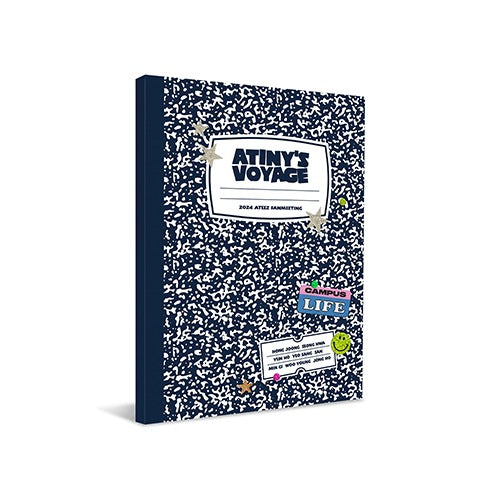 Ateez - [Atiny's Voyage From Atoz] Official MD (Poster Book, Photo Set. Photocard Binder) - HALLYUSUPERSTORE