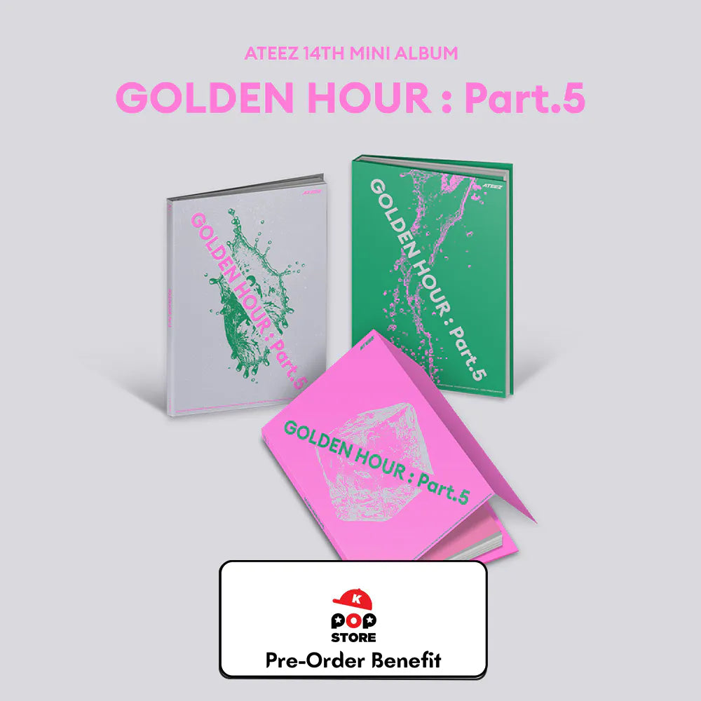 [Pre-Order] ATEEZ - 14TH MINI ALBUM "GOLDEN HOUR : Part.5"(Photobook Version) + Pre-Order Benefit (Choose Version)