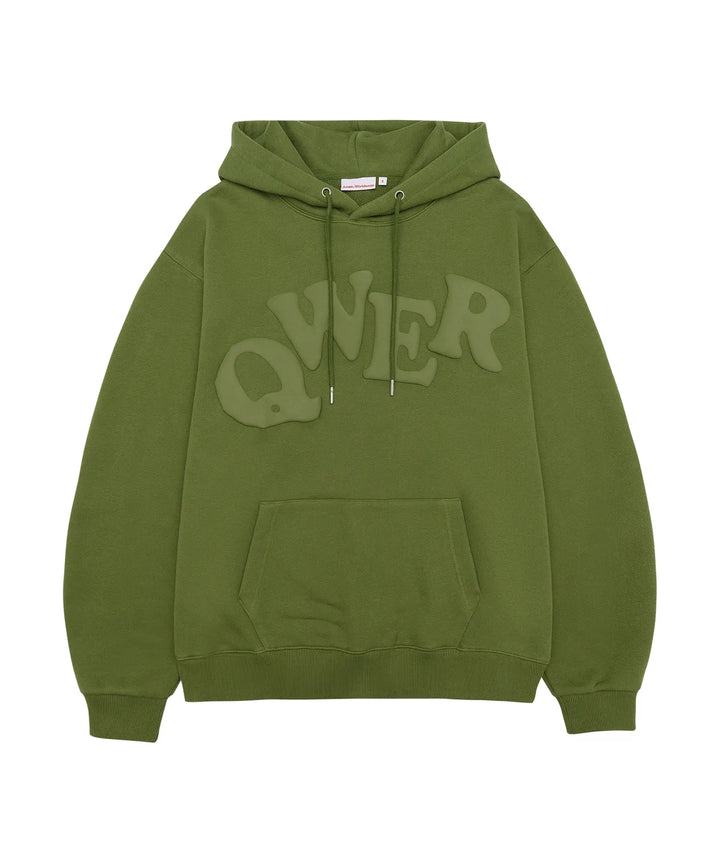 **QWER -Ames-Worldwide  BASIC APPLIQUE SWEATSHIRT GREEN