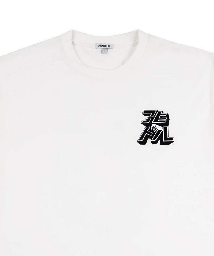 **QWER -Magenta Cartoon Drawing T-shirt [White]