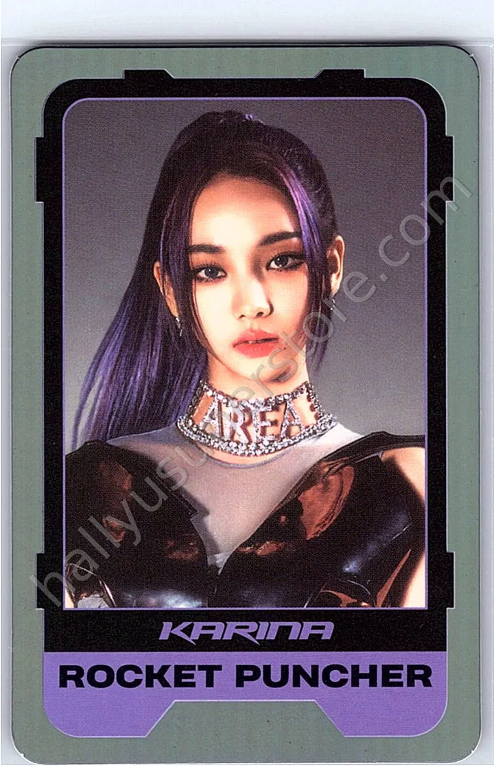 aespa - Karina - Girls album photocard character card holographic (hologram) kwangya version