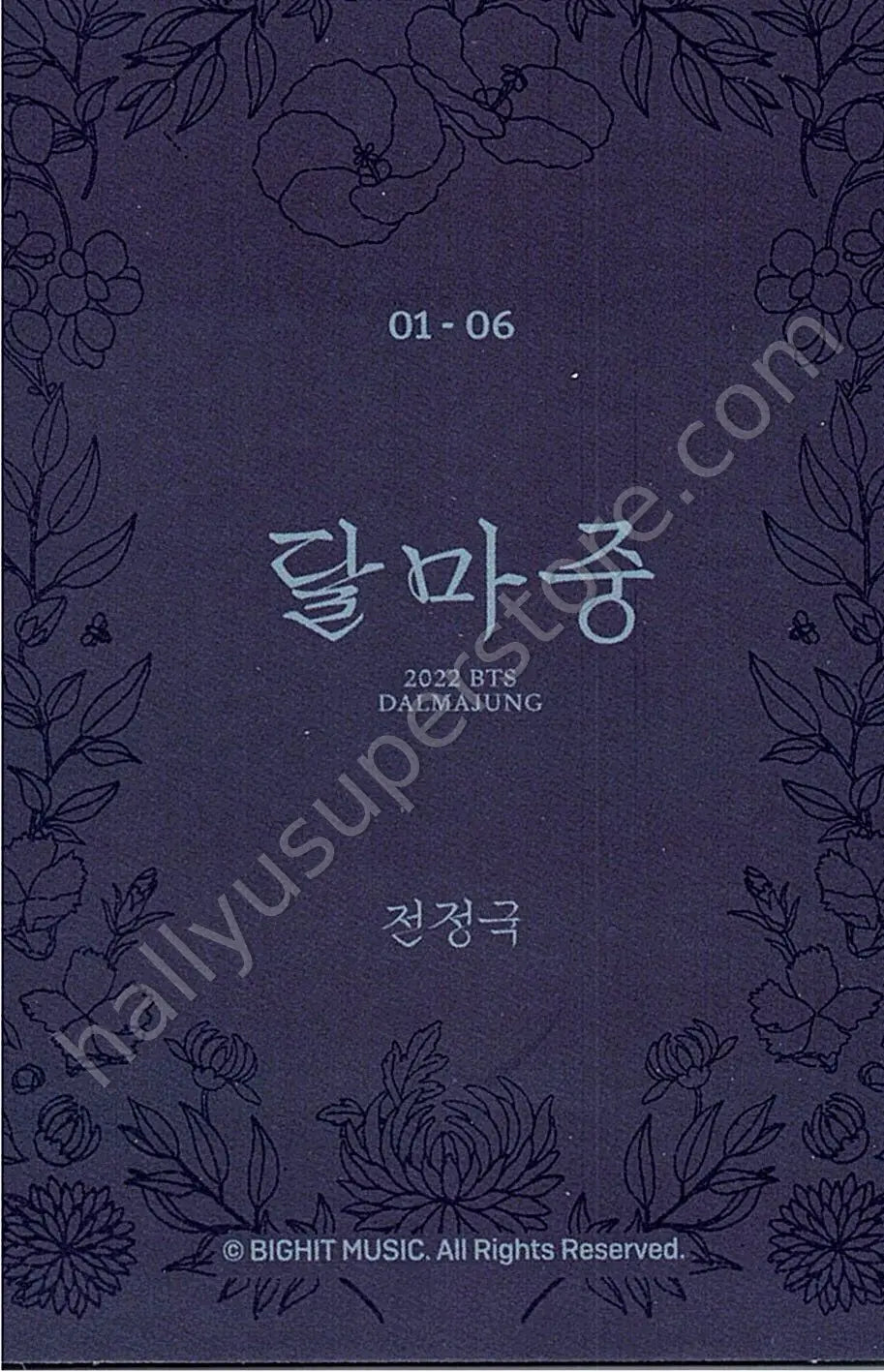 BTS - Jungkook - Dalmajung 2022 1/6 mini photocard