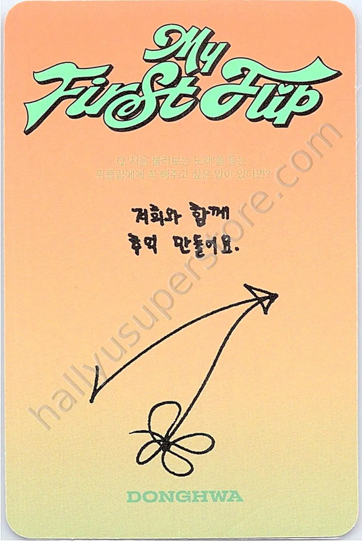 KickFlip - Donghwa - My First Flip A version album photocard my first love song version
