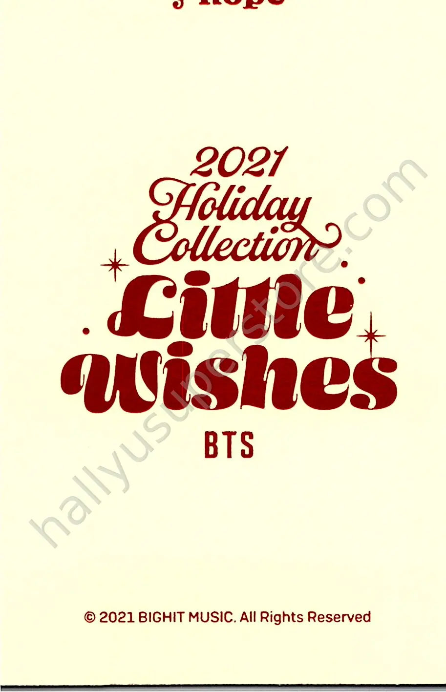 BTS - j-hope - Little Wishes mini photocard special gift version 7