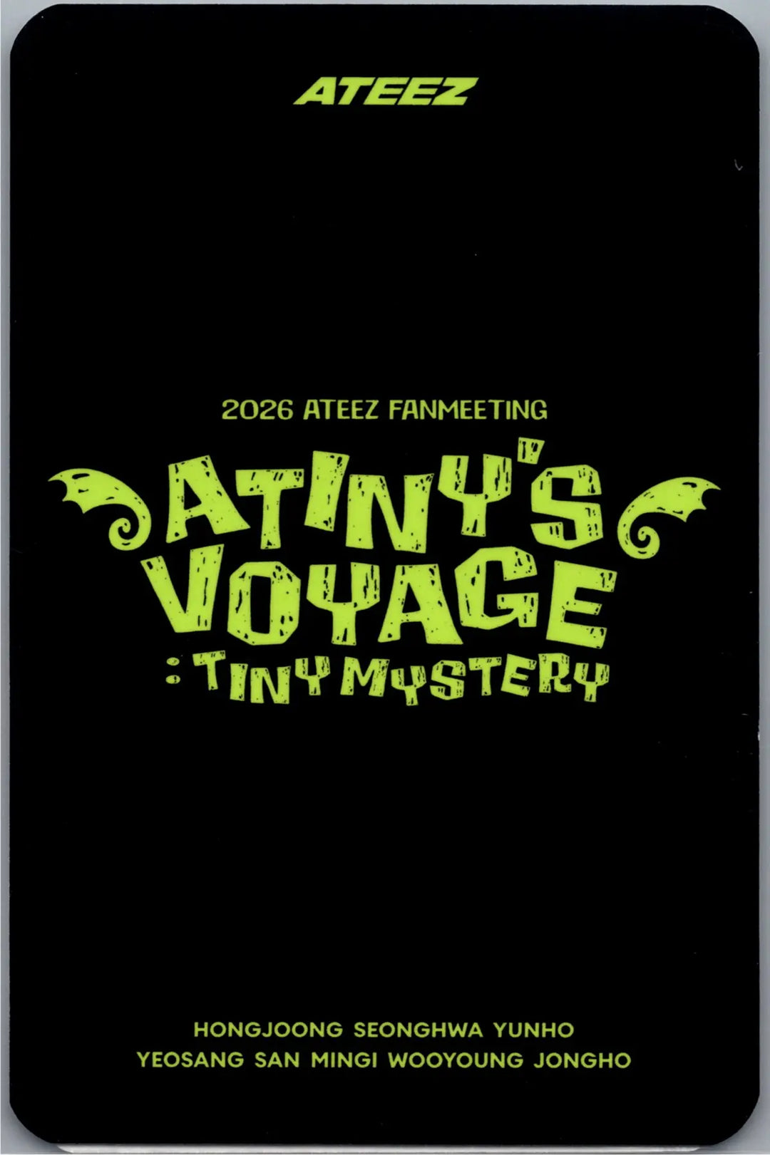 ATEEZ - "2026 ATEEZ FANMEETING ATINY’S VOYAGE : TINY MYSTERY" Photocard [26.08.11]