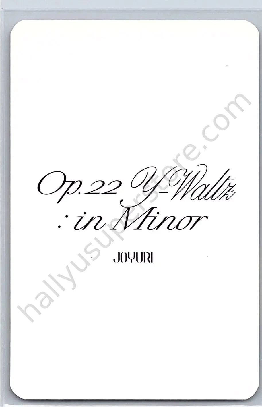 Jo Yuri - Jo Yuri - Op.22 Y-Waltz : in Minor lotte duty free pob (pre-order benefit)