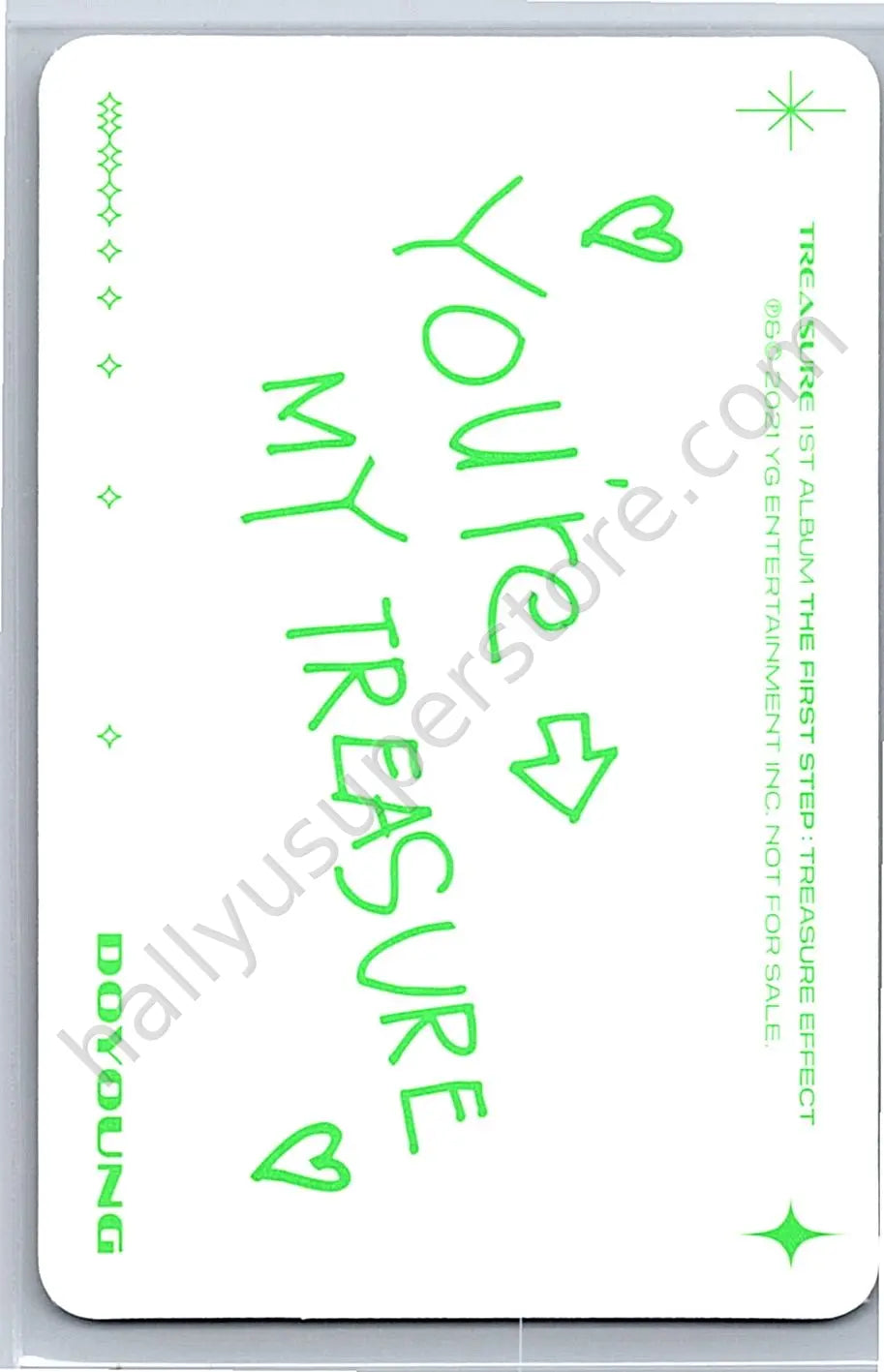 TREASURE - Doyoung - THE FIRST STEP : TREASURE EFFECT album photocard green version version 2