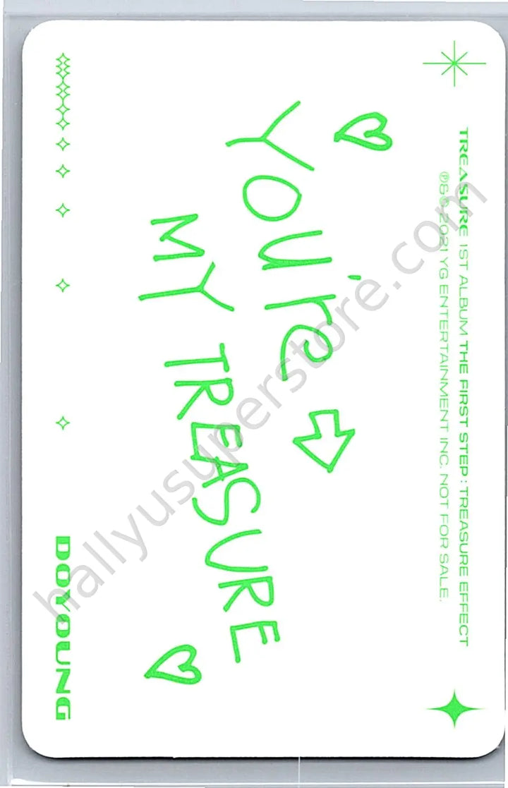 TREASURE - Doyoung - THE FIRST STEP : TREASURE EFFECT album photocard green version version 2