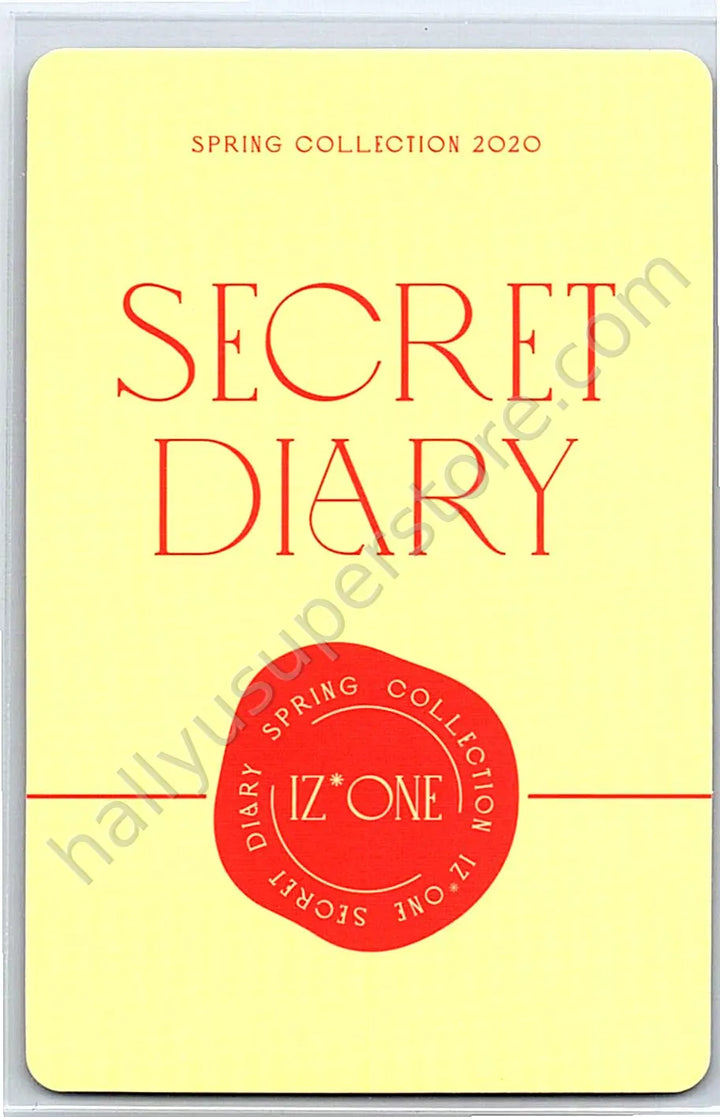 IZ*ONE - Jo Yuri - SPRING COLLECTION 2020 “SECRET DIARY” photobook version photocard set