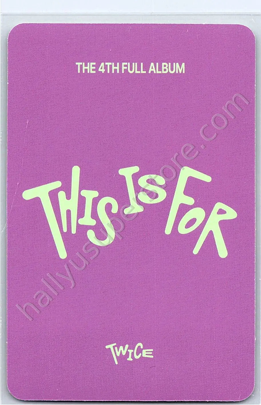 TWICE - Jeongyeon - THIS IS FOR album photocard digipack version first press only