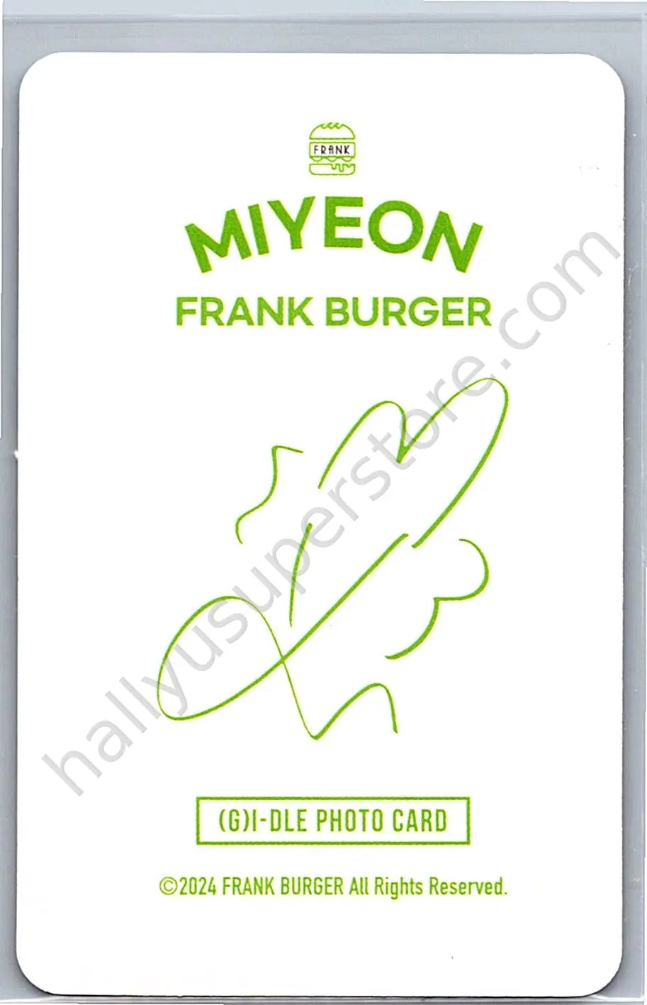 i-dle - Miyeon - i-dle - Miyeon - Frank Burger x (G)I-DLE Other brand collaboration photocard set
