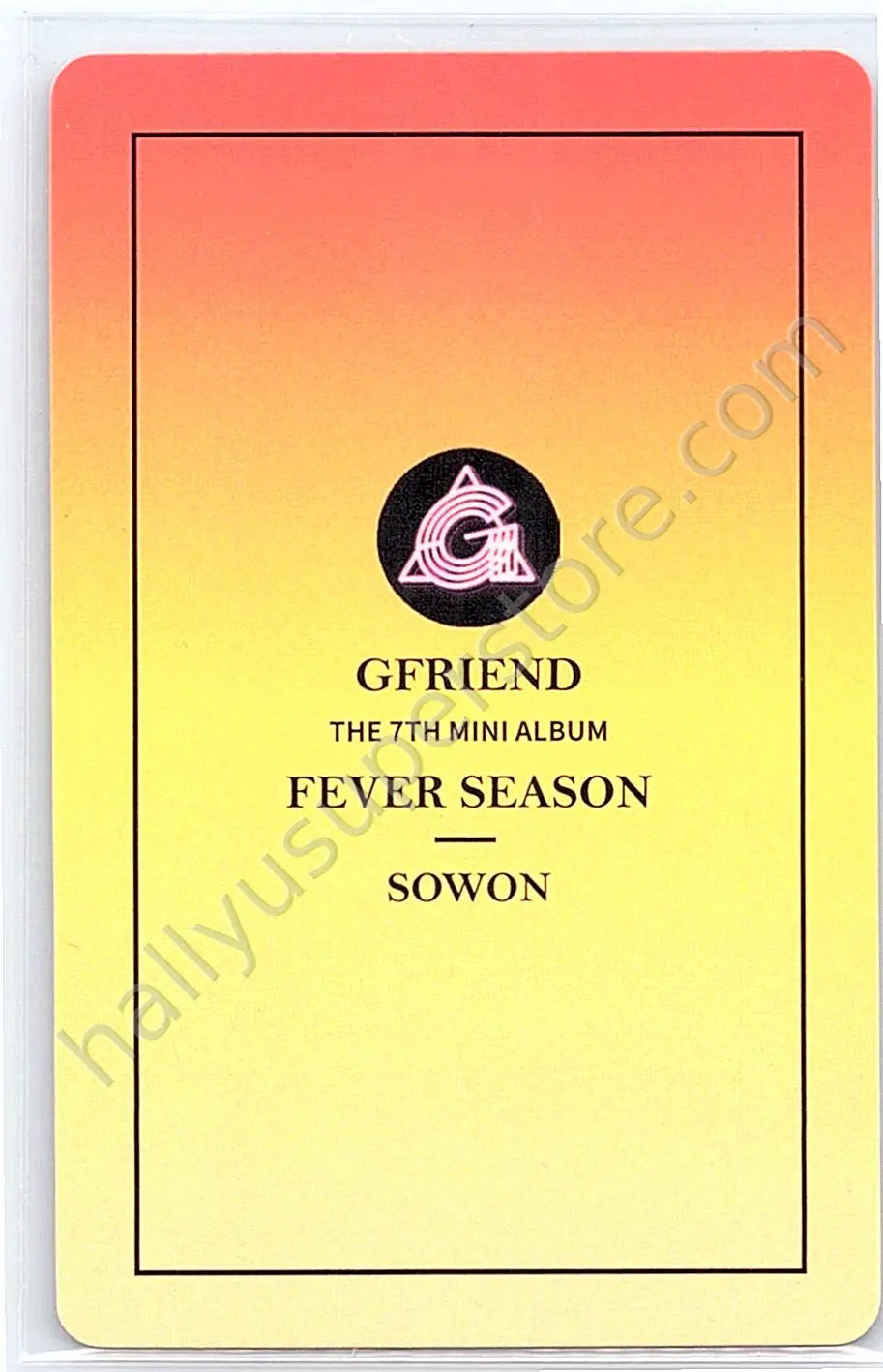 GFRIEND - Sowon - FEVER SEASON first press only photocard set