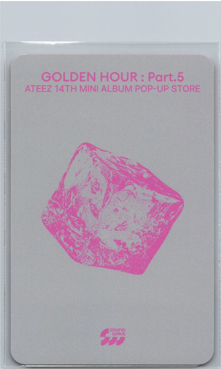 ATEEZ "GOLDEN HOUR : Part.5" - Soundwave POP-UP Lucky Draw Event Photocard, Card Sticker [26.06.26]