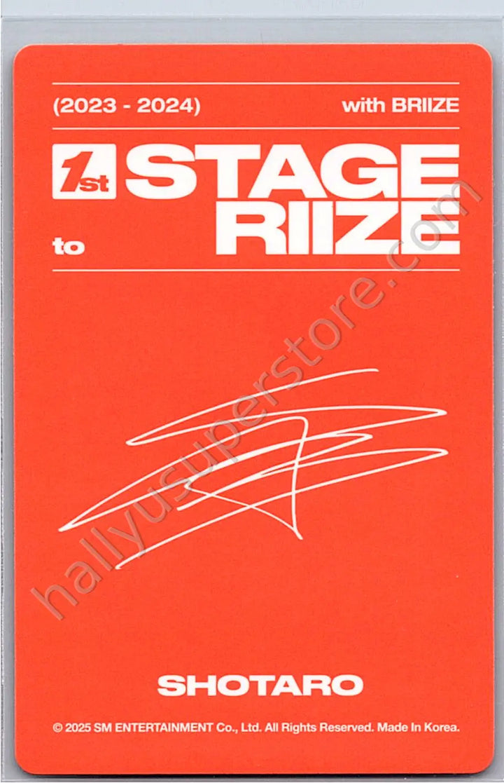 RIIZE  - Shotaro - 1st STAGE to RIIZE Blu-ray ver.
