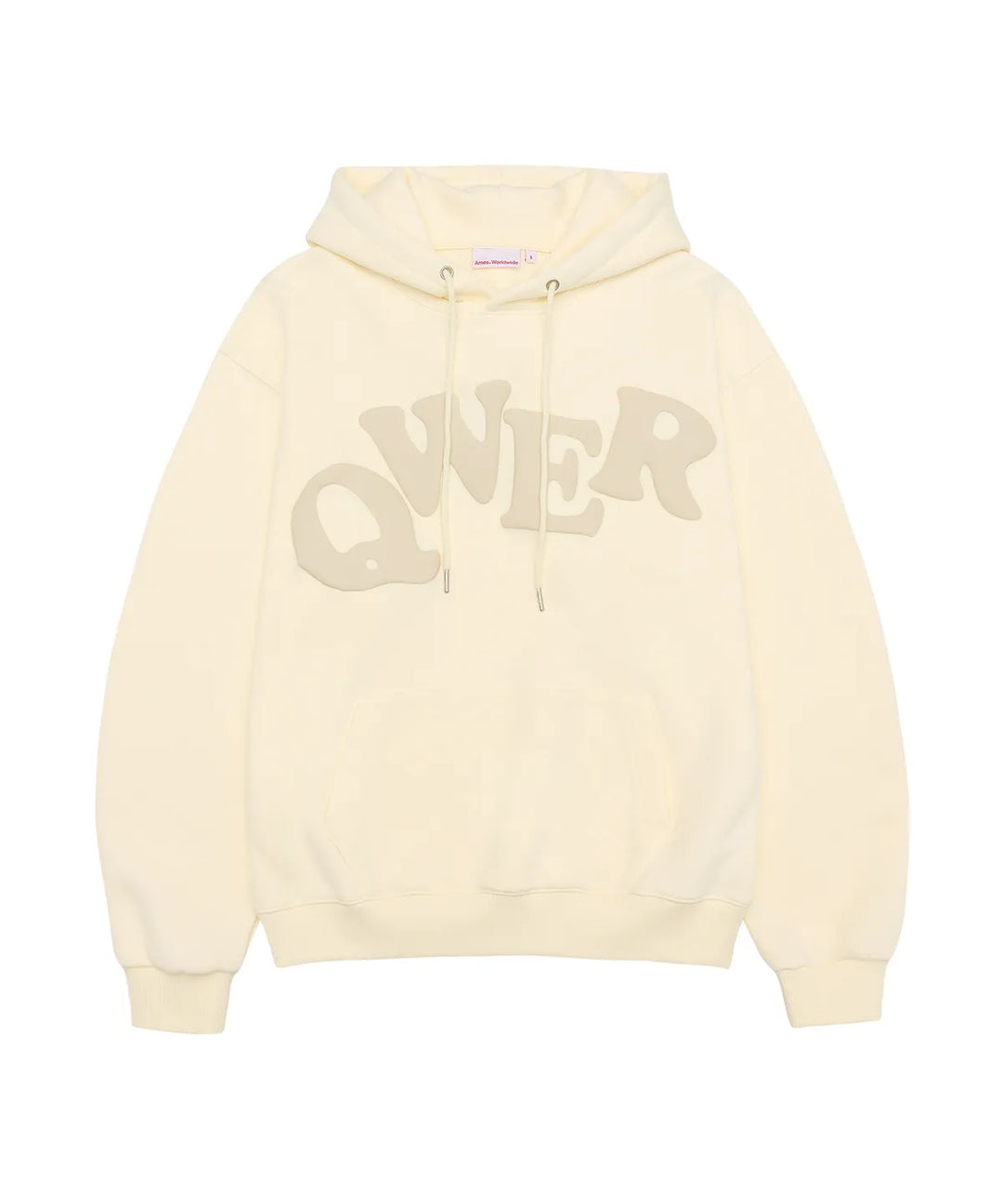 **QWER -Ames-Worldwide  QWER BIG TYPO HOODIE CREAM