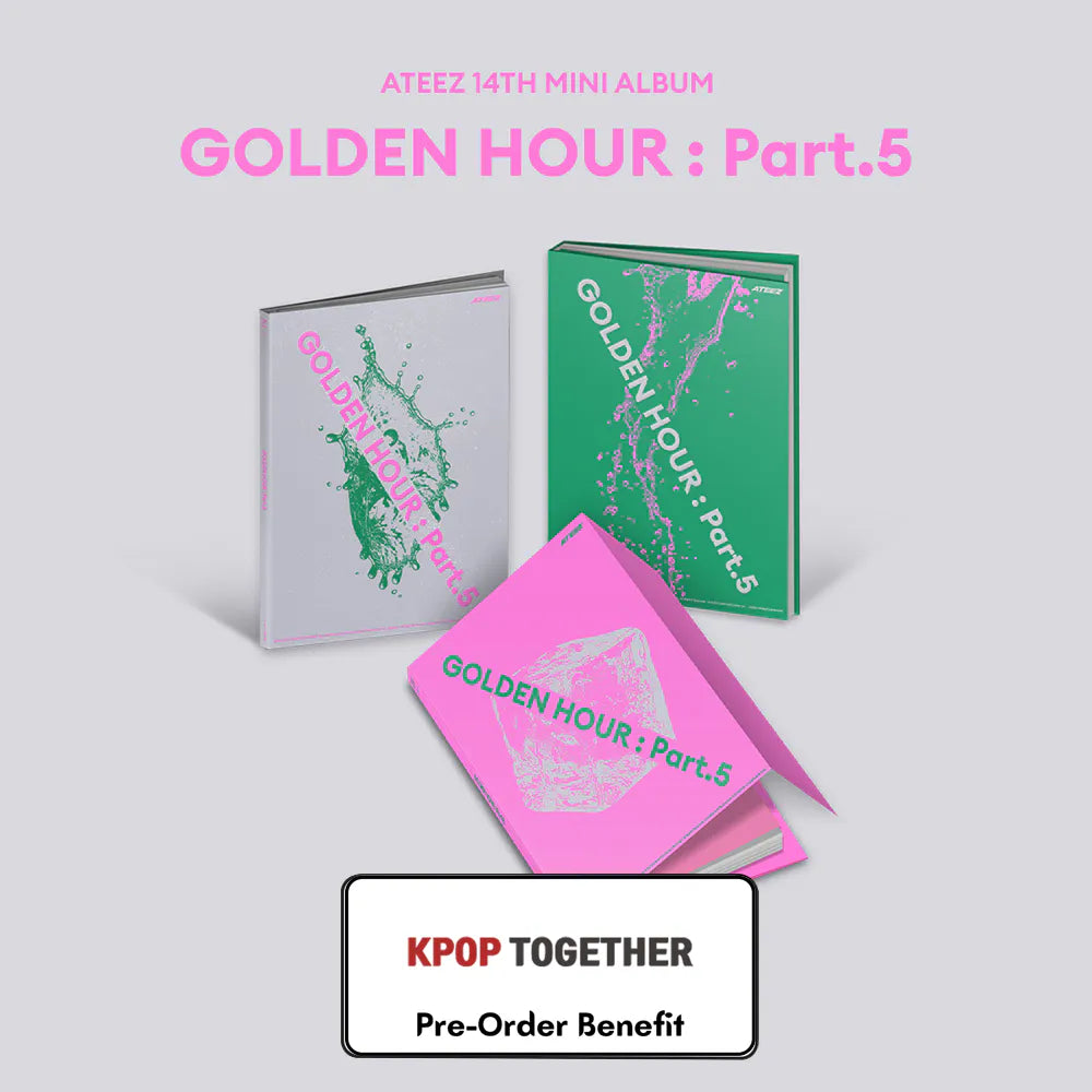 [Pre-Order] ATEEZ - 14TH MINI ALBUM "GOLDEN HOUR : Part.5"(Photobook Version) + Pre-Order Benefit (Choose Version)