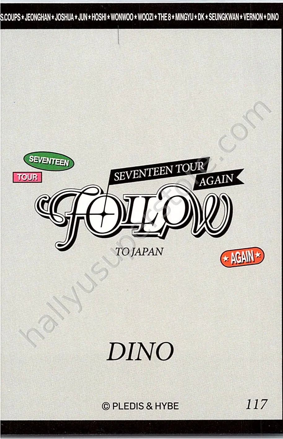 SEVENTEEN - Dino - [FOLLOW AGAIN] TOUR jacket japan merch photocard