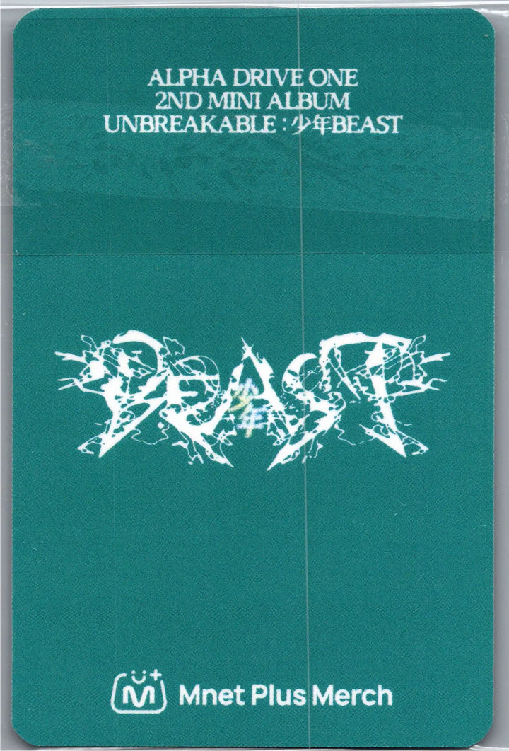 ALPHA DRIVE ONE "UNBREAKABLE : 少年BEAST" - POP-UP Store Mnet Plus Merch Lucky Draw Event Photocard [26.08.26]