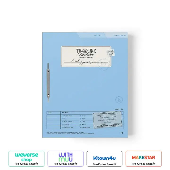 [Pre-Order] TREASURE - TREASURE ARCHIVE : TREASURE 6th ANNIVERSARY + Pre-Order Benefit