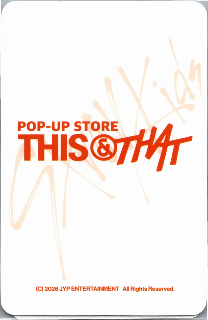 Stray Kids "THIS &amp; THAT" - Soundwave POP-UP Store Lucky Draw Event Photocard [26.08.10]