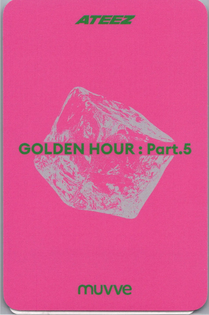 ATEEZ "GOLDEN HOUR : Part.5" - MUVVE Pre-Order Benefit Photocard (Pink LP Ver.) [26.07.21]