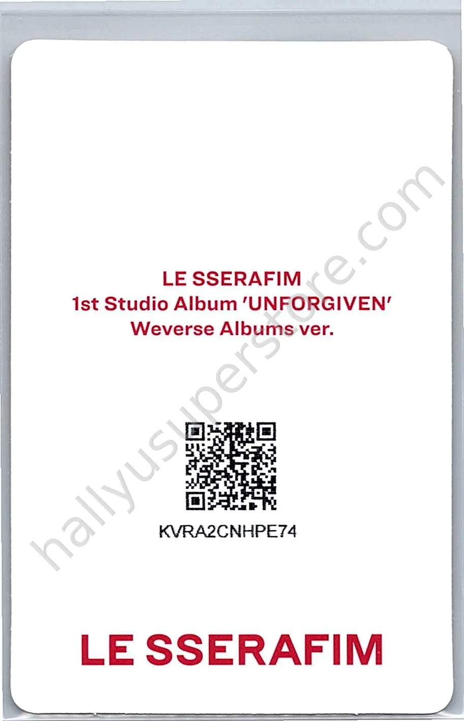 LE SSERAFIM - Sakura - UNFORGIVEN album photocard qr card weverse album version