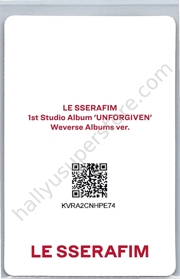 LE SSERAFIM - Sakura - UNFORGIVEN album photocard qr card weverse album version