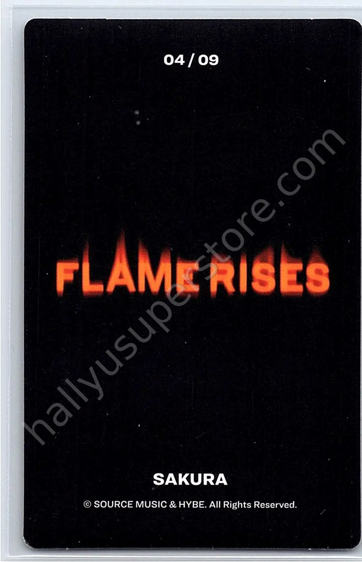 LE SSERAFIM - Sakura - Flame Rises Tour (2023) merch photocard trading card