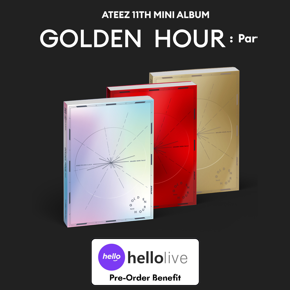 [Pre-Order] ATEEZ - 11th Mini "GOLDEN HOUR : Part.2" + Pre-Order Benefit [Random / Set]