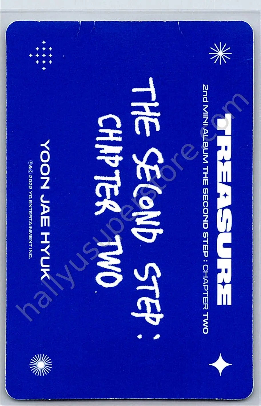 TREASURE - Yoon Jaehyuk - THE SECOND STEP : CHAPTER TWO album photocard blue back deep blue version selfie