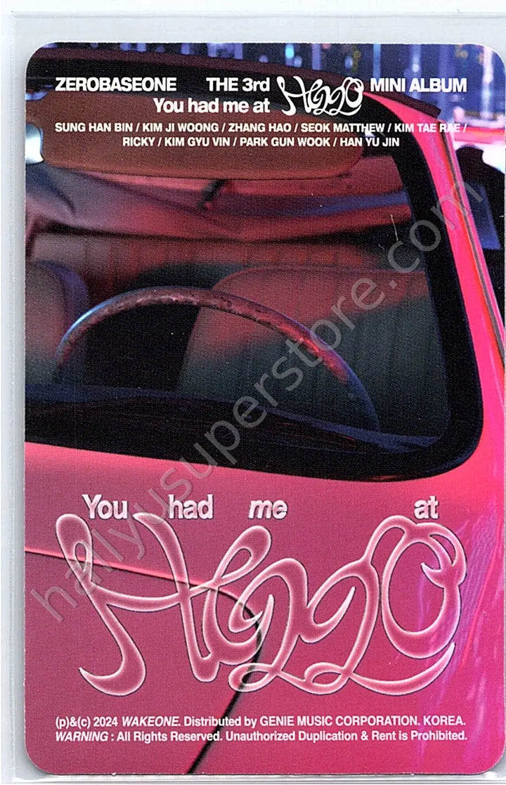 ZEROBASEONE - Unit - You Had Me at Hello album photocard eclipse version