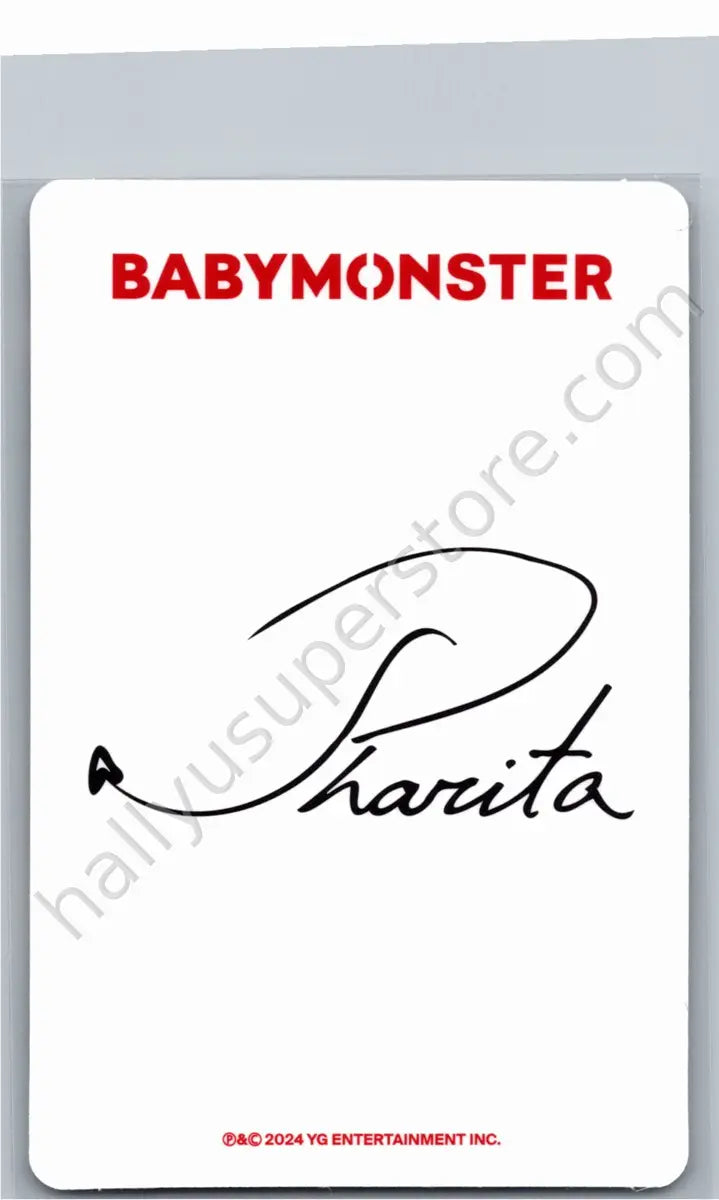 BABYMONSTER - Pharita - BABYMONSTER - Pharita - BABYMONS7ER Album yg tag version photocard set version 1