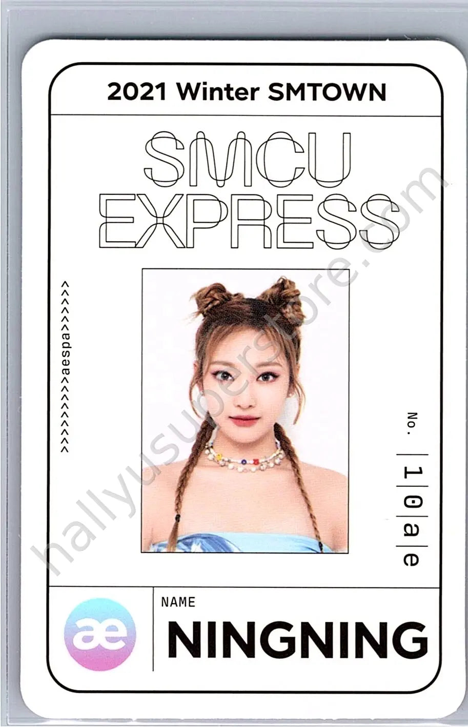 aespa - Ningning - 2021 Winter SMTOWN: SMCU EXPRESS album photocard pass card
